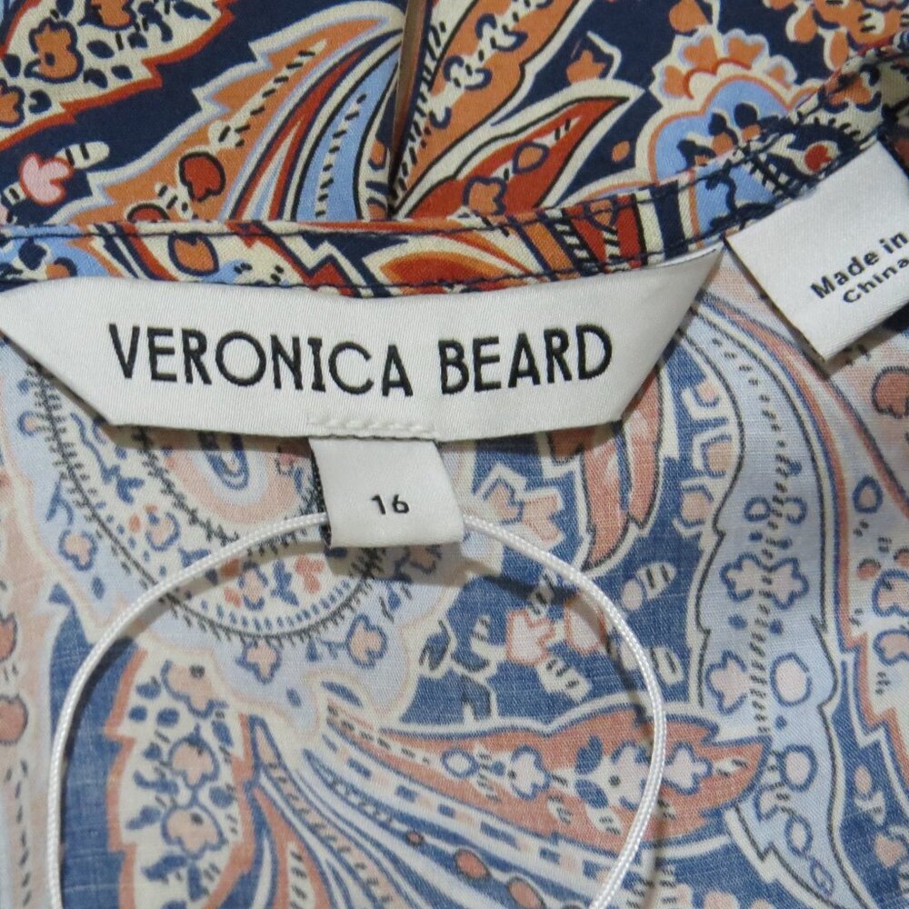 NEW Veronica Beard Aiden Paisley Print Center Ruched Top SIZE 16 - Picture 7 of 10